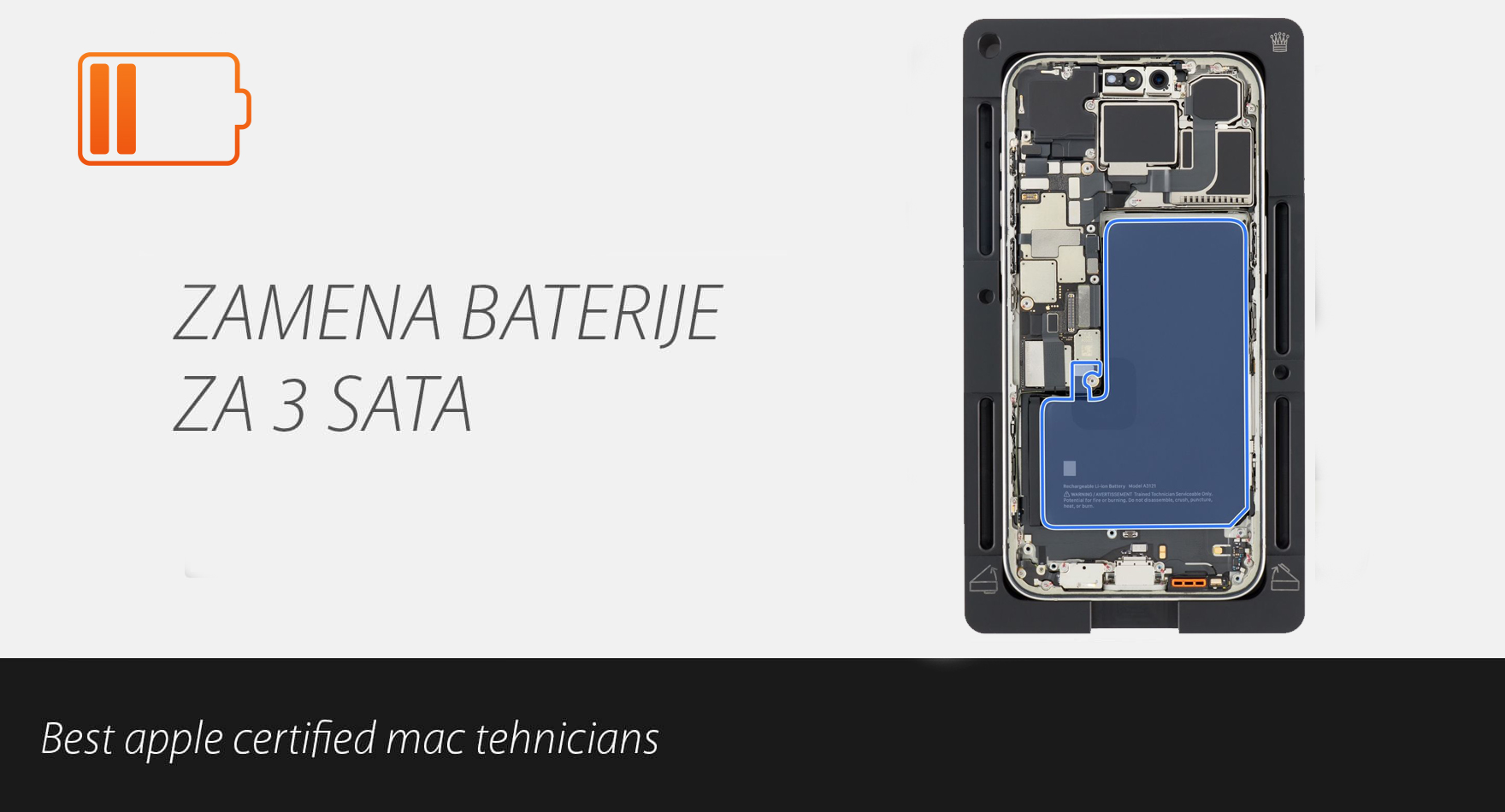 Zamena baterije za iPhone za 3 sata